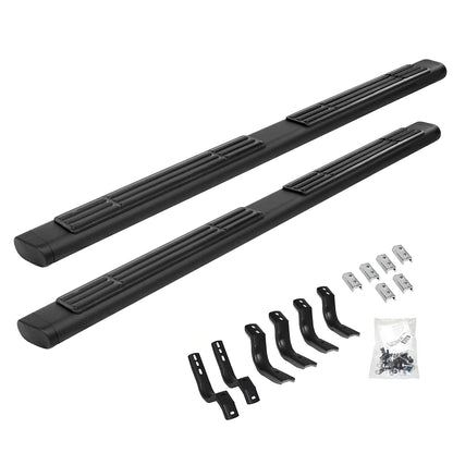 GO RHINO 686404687T Go Rhino 6" OE Xtreme Sidesteps & Brackets | Galvanized Steel, Textured Black | 686404687T | Fits 2007-2019 Chevrolet Silverado & GMC Sierra Crew Cab (See Description)