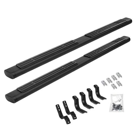 GO RHINO 686404687T Go Rhino 6" OE Xtreme Sidesteps & Brackets | Galvanized Steel, Textured Black | 686404687T | Fits 2007-2019 Chevrolet Silverado & GMC Sierra Crew Cab (See Description)