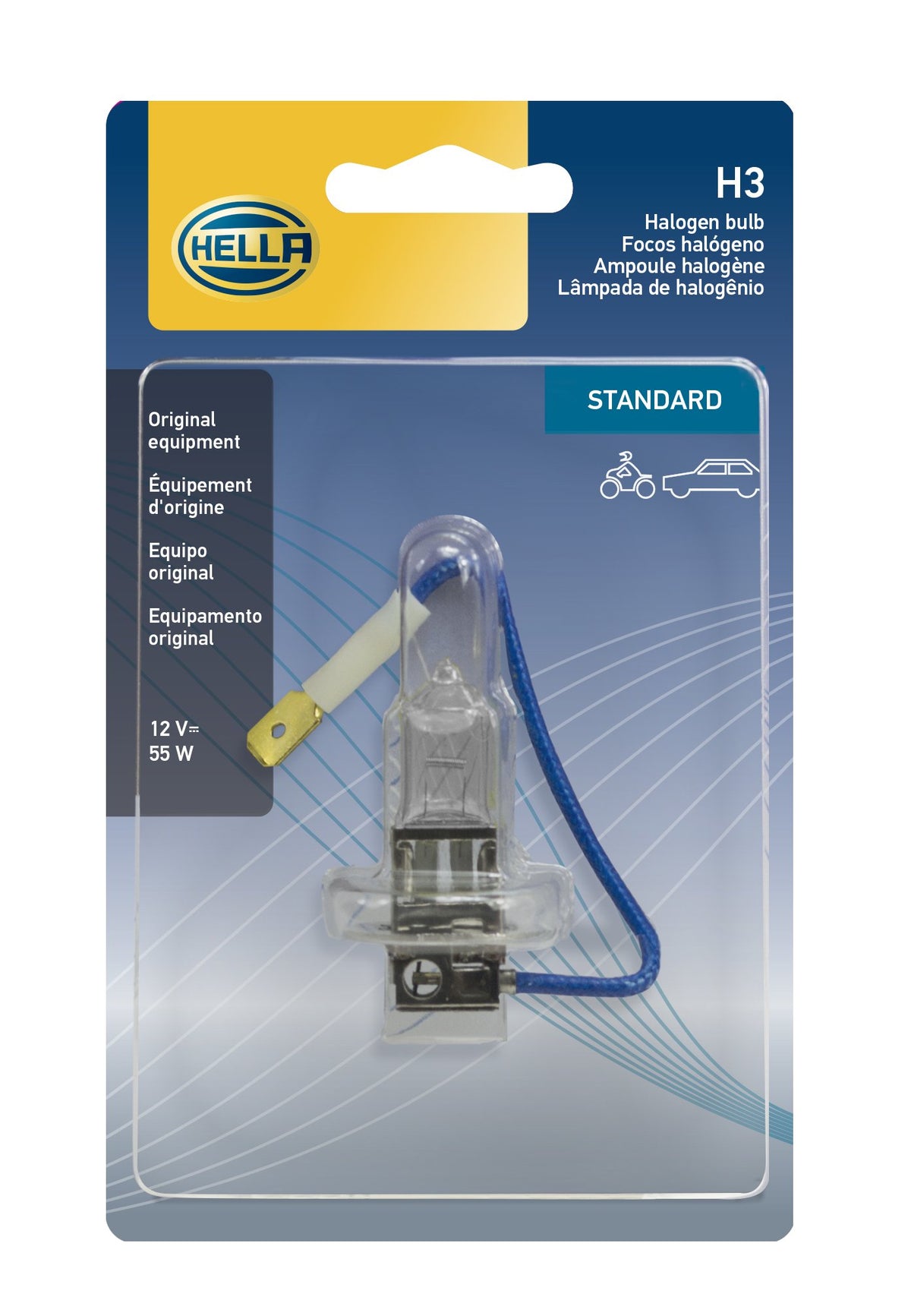 HELLA H3 HELLA H3 Standard Halogen Bulb, 12 V, 55W