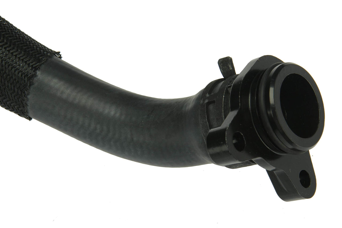 URO Parts 11537598234PRM Cooolant Hose, Metal Connector vs OEM Plastic