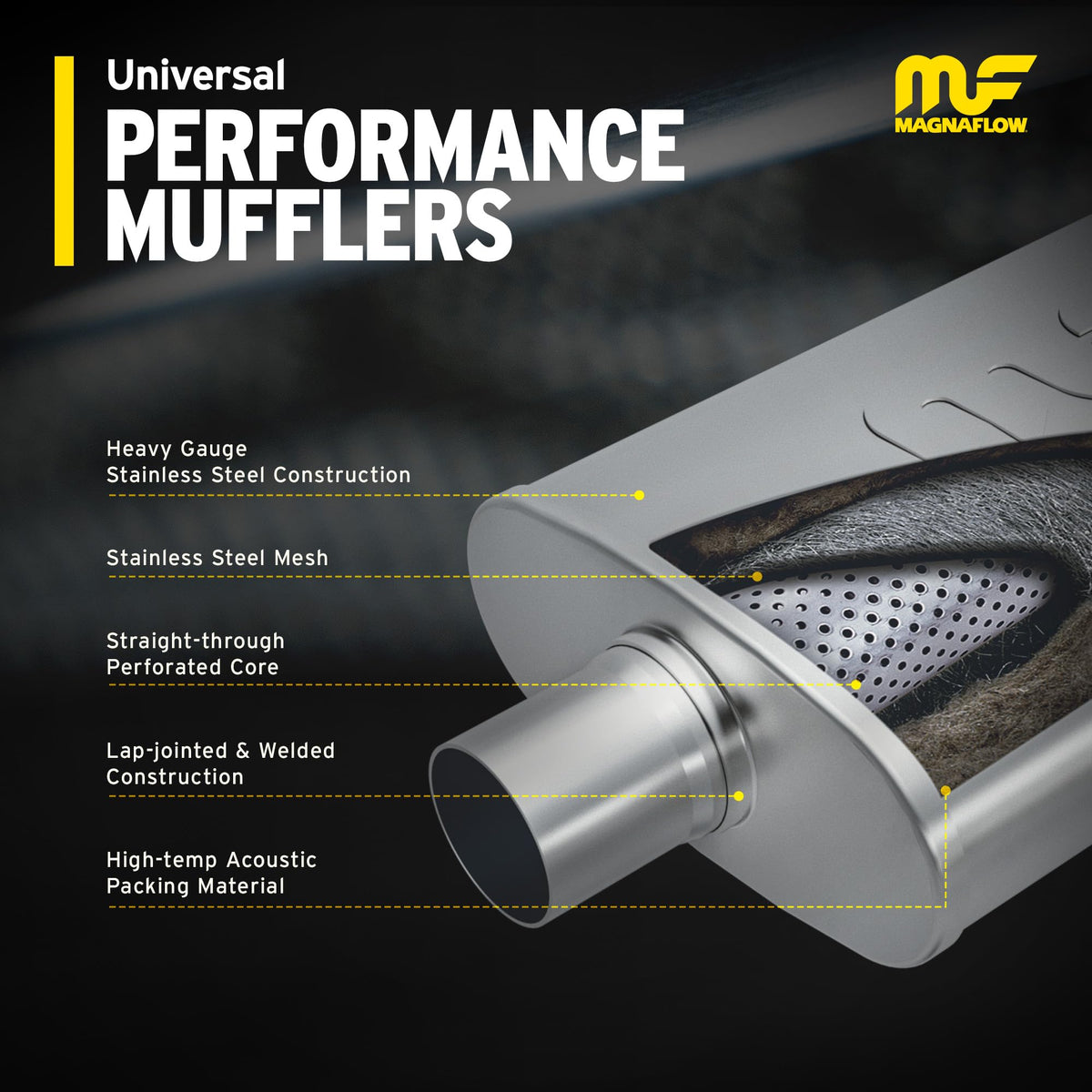 MAGNAFLOW 11219 MagnaFlow Performance Exhaust Muffler 11219