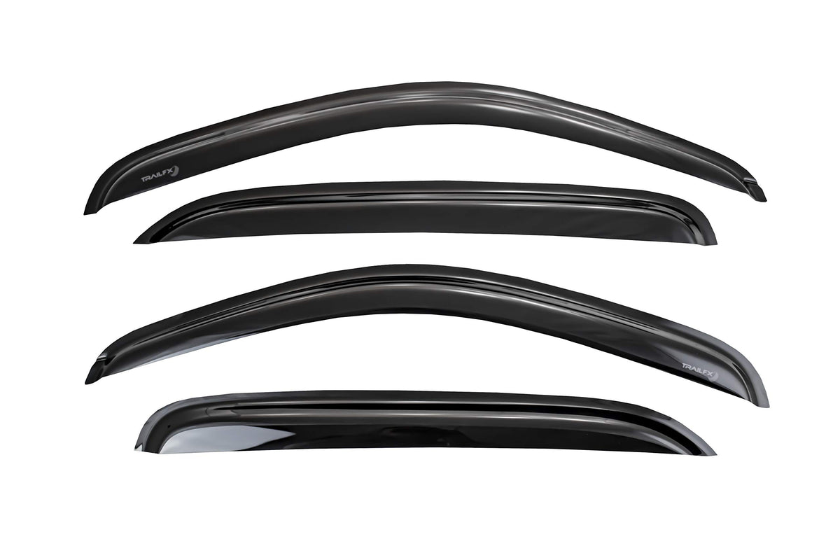 TRAILFX 4634H TrailFX Window Vents Fits Chevrolet Equinox 2018-2024 Tape-On Smoke 4-Piece Low Profile Acrylic Rainguard Set TrailFX 4634H