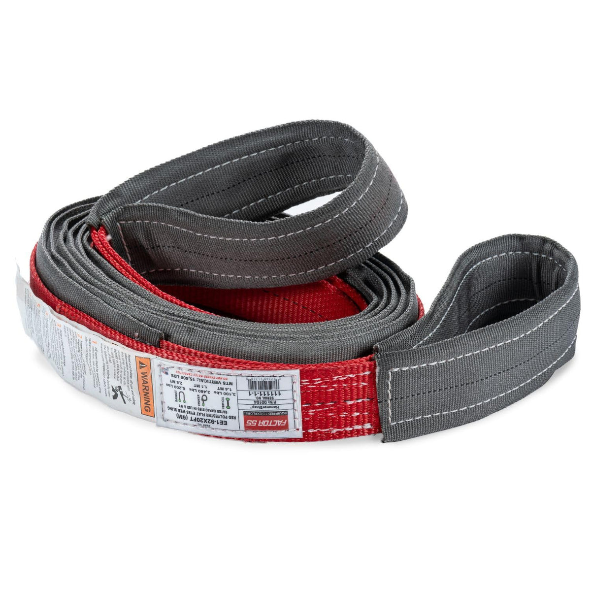 FACTOR 55 00104 Factor 55 PN 00104 Hammerstrap 2 in x 20 ft Ideal for recoveries in challenging Terrain and Offroad Racing.