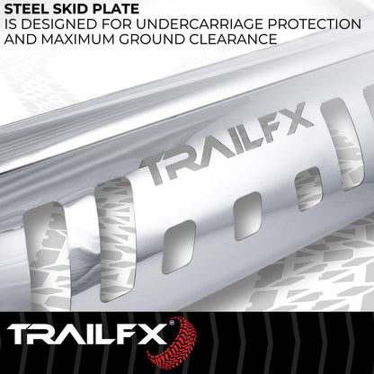 TRAILFX B0046S Trailfx Bull Bar B0046S, 3 Inch Diameter, Polished, Stainless Steel, with Skid Plate/Holes for Optional Lighting, 6-1/2 Inch Max Light/ 20 Inch Max Light Bar, Fits 2024-2025 Toyota Land Cruiser