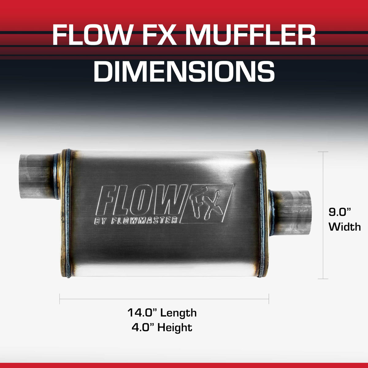 FLOWMASTER 71229 Flowmaster Flow FX Chambered Muffler – 3.00" Offset In / 3.00" Center Out