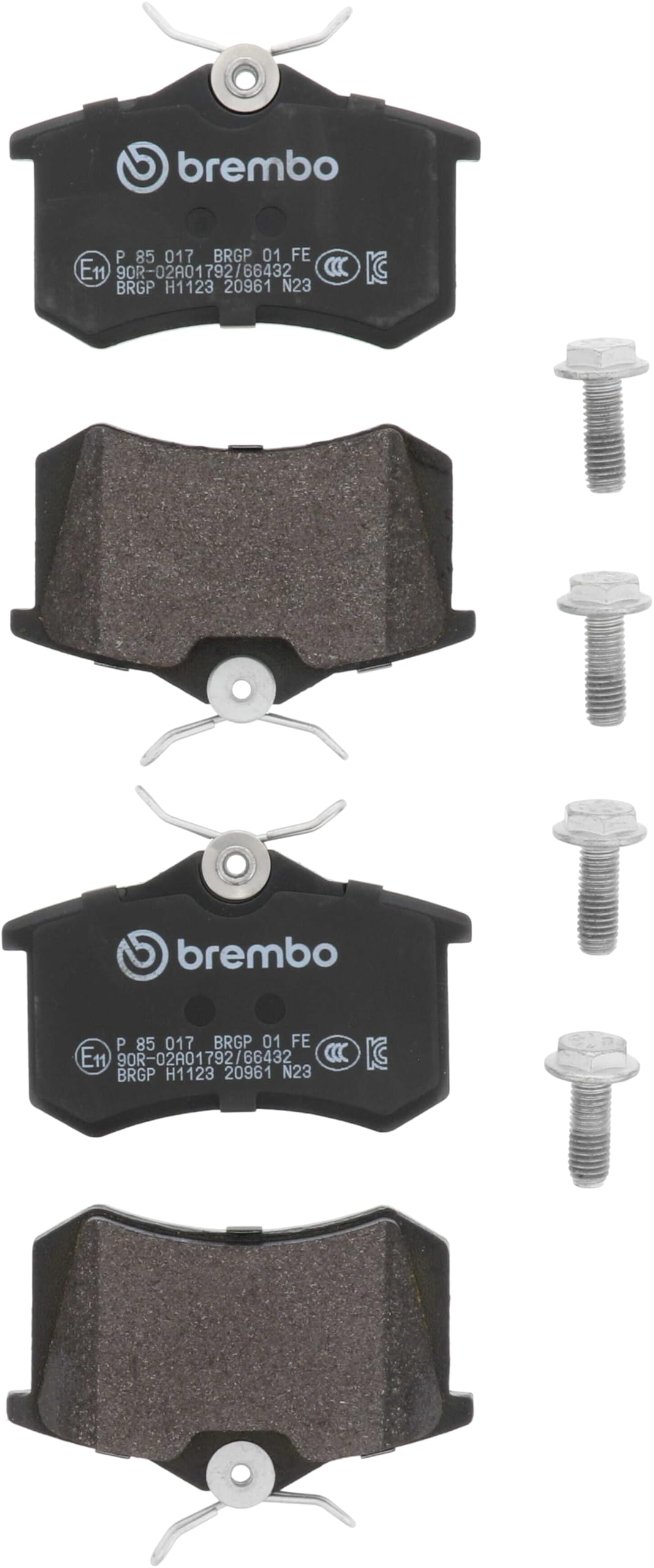 BREMBO P85017 Brembo P85017 Low-Met Rear Disc Brake Pad Set AUDI/AUDI (FAW)/PEUGEOT/RENAULT/SEAT/SKODA/VW OE# 4406085V25