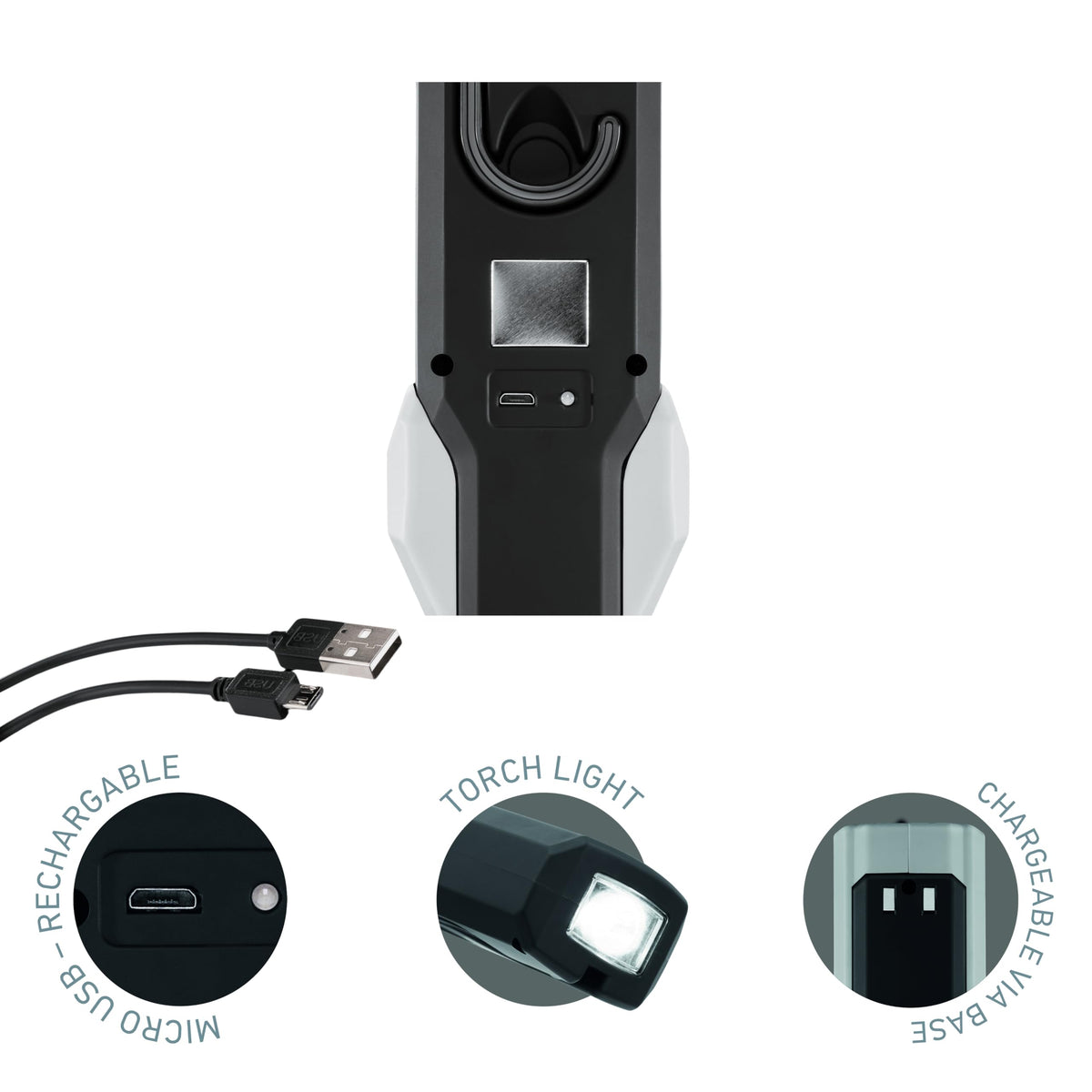 HELLA 357300311 Hella VALUEFIT UHL280 Base Rechargeable Flashlight, 280 Lumen LED, 2000 mAh Battery, Dual Light Modes, Magnetic Base & Hook (Includes Dock)