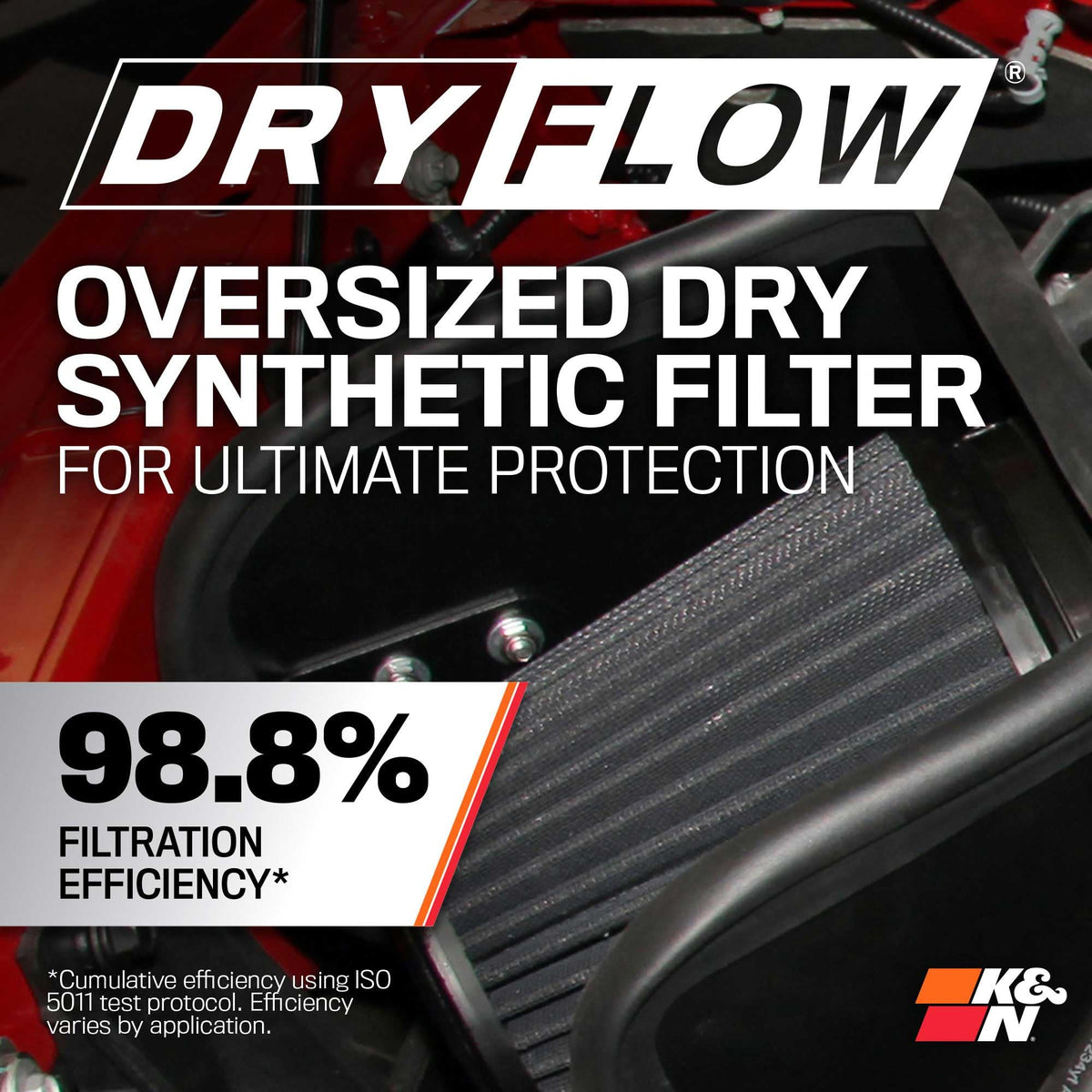 K&N FILTER 71-1561 K&N Cold Air Intake System: Dry-Flow Air Filter, Increase Performance & Towing: Compatible with 2009-2021 RAM/DODGE 1500 Classic, 1500, 2500, 3500, 71-1561