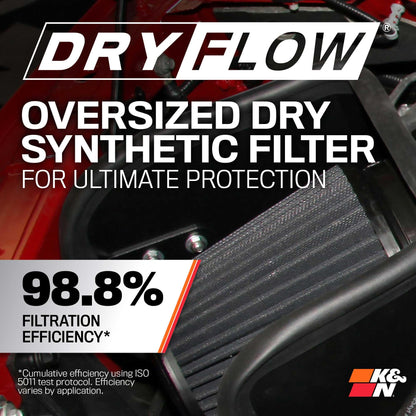 K&N FILTER 71-1561 K&N Cold Air Intake System: Dry-Flow Air Filter, Increase Performance & Towing: Compatible with 2009-2021 RAM/DODGE 1500 Classic, 1500, 2500, 3500, 71-1561