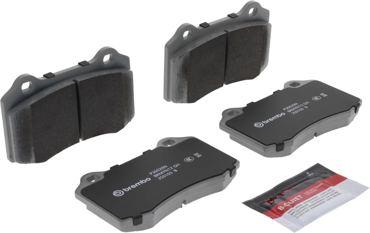 BREMBO P36020N Brembo P36020N Premium Ceramic Front Disc Brake Pad Set CITROËN/DAIMLER/JAGUAR/PEUGEOT/SEAT/VOLVO OE# C2C24016
