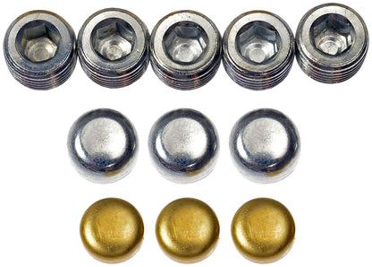 DORMAN 567-001 Dorman 567-001 Gm Brass Expansion Plug Kit, 15 Expansion Plugs, 5 Pipe Plugs Compatible with Select Models, 20 Pack