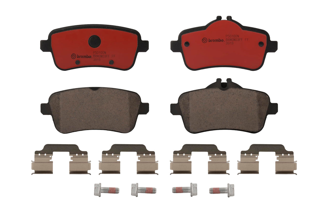 BREMBO P50100N Brembo P50100N Premium Ceramic Rear Disc Brake Pad Set MERCEDES-BENZ OE# A0074208220