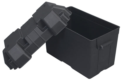 MOELLER 042214 Moeller Marine Injection-Molded Marine Battery Box (One 27, 30 or 31-Series Battery, 13.44" x 7.75" x 10.5"), Black (42214)