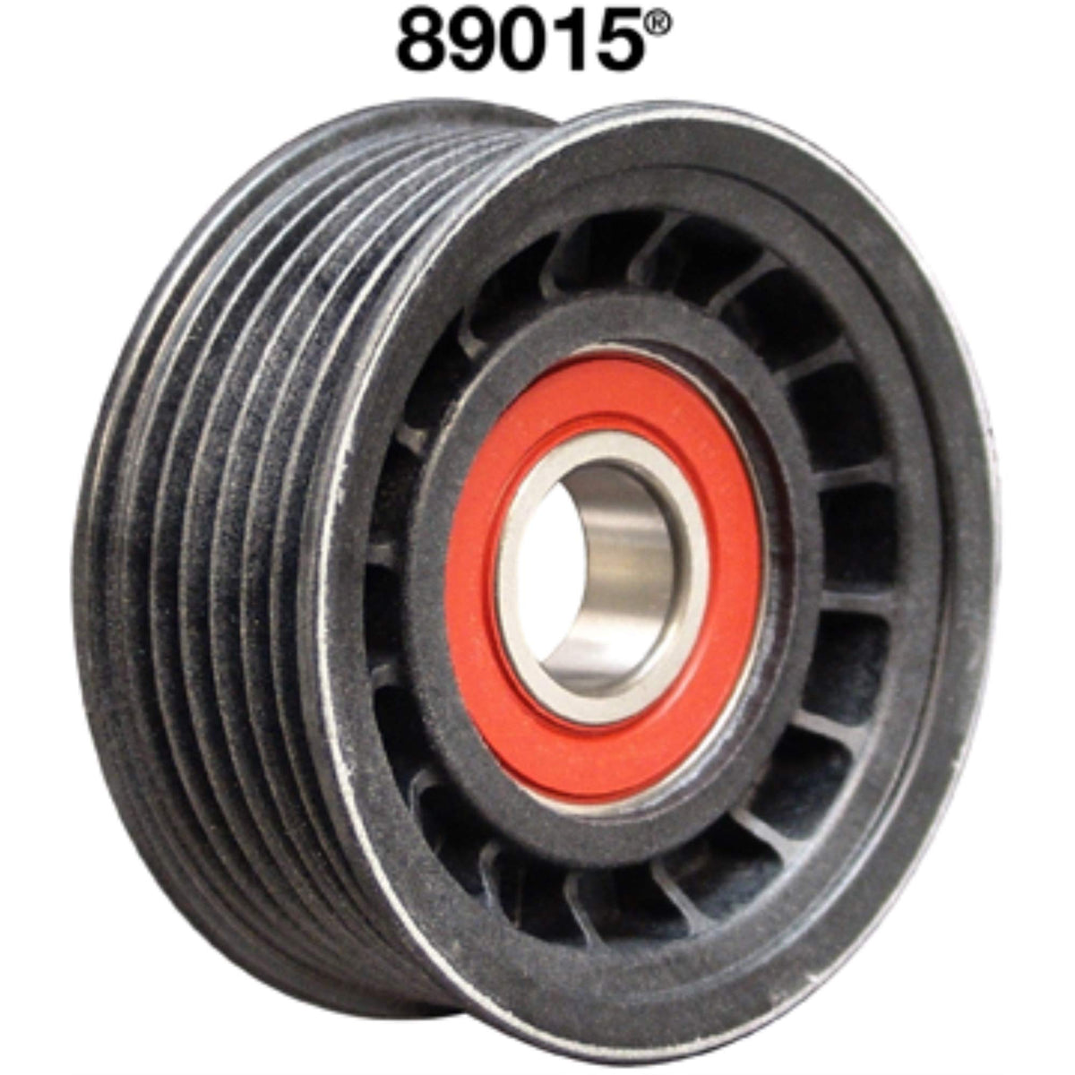DAYCO 89015 Dayco 89015 6-Groove Flanged Tensioner & Idler Pulley, 70MM Diameter x 28.3MM Width x 12MM Shaft