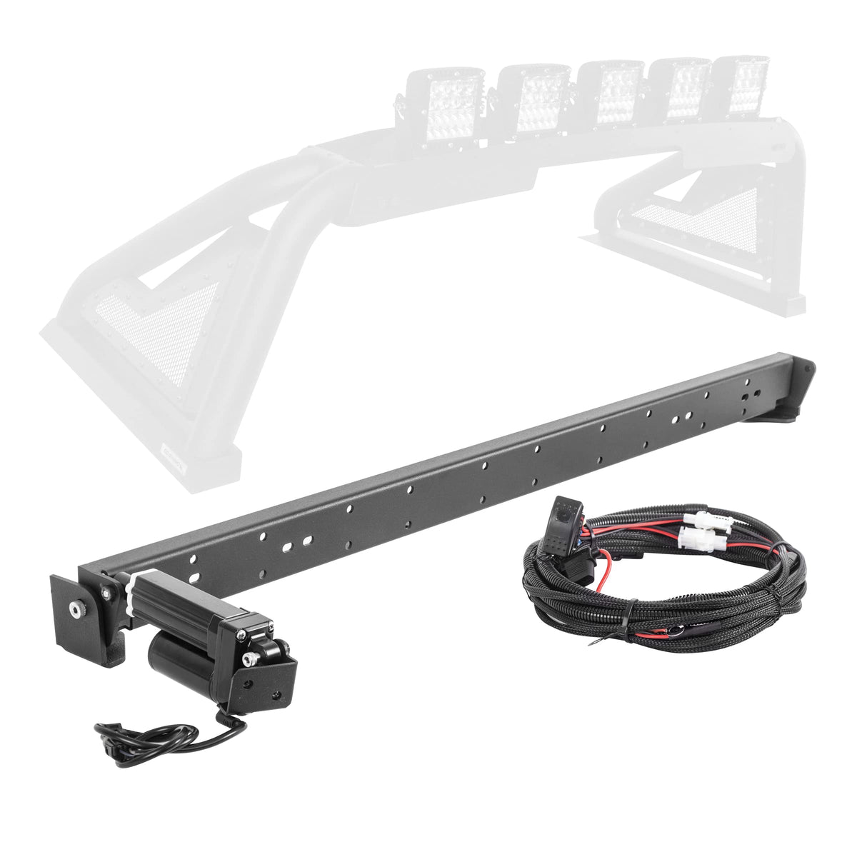 GO RHINO 960001T Go Rhino Sport Bar 2.0 w/Mounting for up to 6" Individual Lights & LED Light Bars up to 40" | Mild Steel, Textured Black | 960001T | Fits Go Rhino Sport Bar 2.0 for Full-Size Trucks