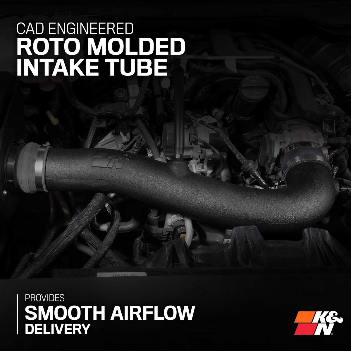 K&N FILTER 63-1594 K&N Cold Air Intake System: High-Flow Air Filter, Increase Performance & Towing: Compatible with 2020-2025 RAM: 1500, 63-1594