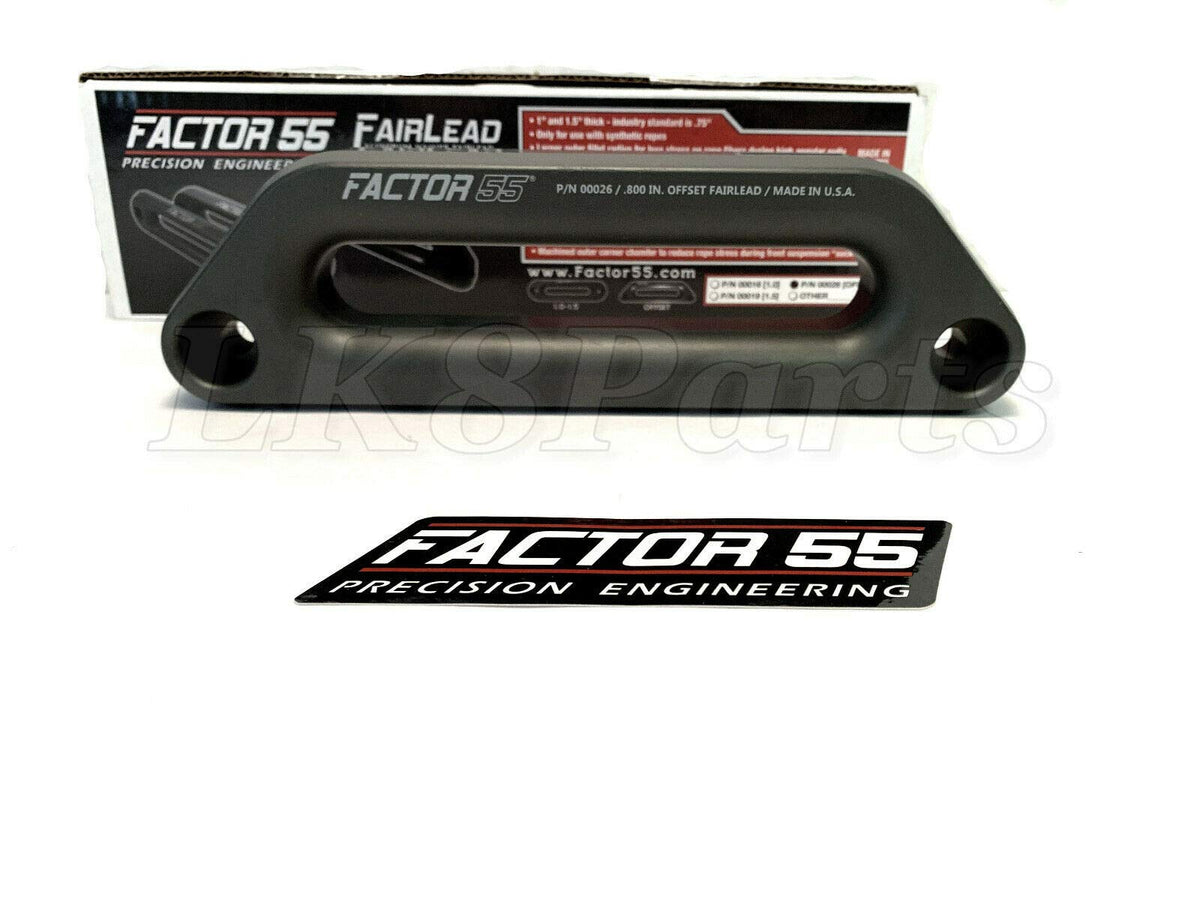 FACTOR 55 00026 Factor 55 Hawse Offset Fairlead for Synthetic Winch Rope, 1.5" Thickness - Gray