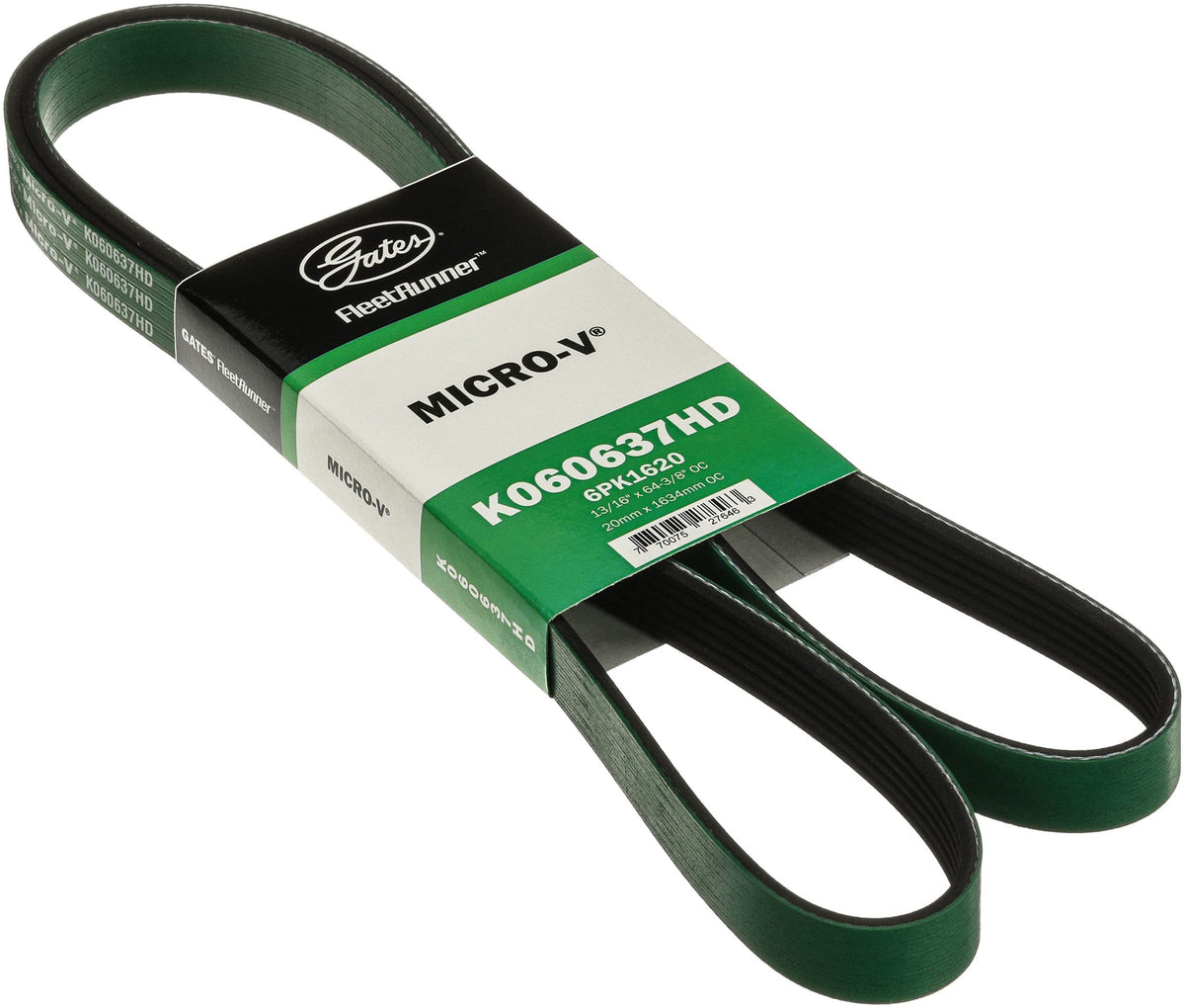 Gates K060637HD Fleet Runner Heavy Duty Micro V Serpentine