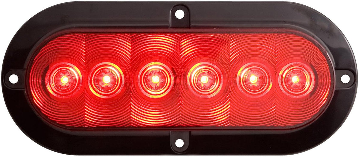 OPTRONICS STL73RBP Optronics STL73RBP 6" Oval Sealed LED Stop/Turn/Tail Light, Red