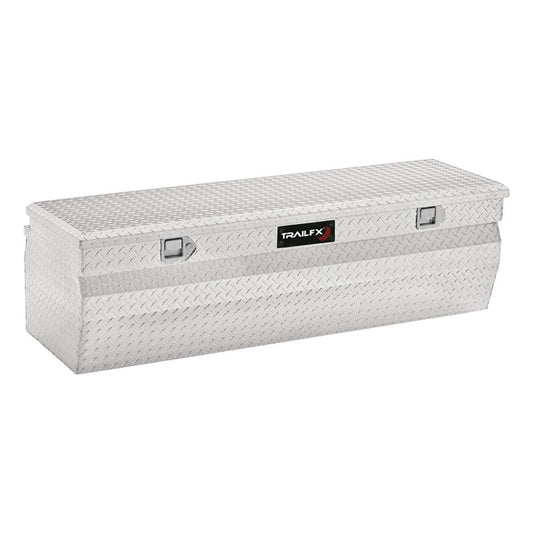 TRAILFX 150401 TrailFX Chest Tool Box Single Lid with Struts Polished 16-Gauge Diamond Tread Aluminum 8.4 Cubic Foot 42 Inch Length x 19-7/8 Inch Width x 17-1/8 Inch Height Bright Finish TrailFX 150401