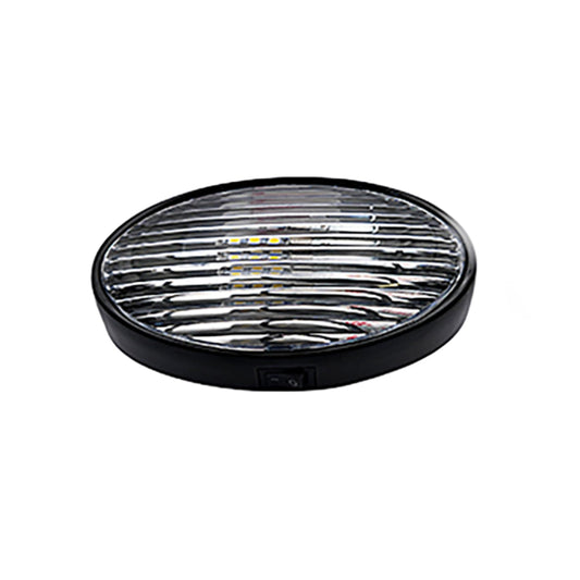 RV DESIGNER L860 RV Designer L860 - LED Oval Porch Light with On/Off Switch, 2 Wire, Black
