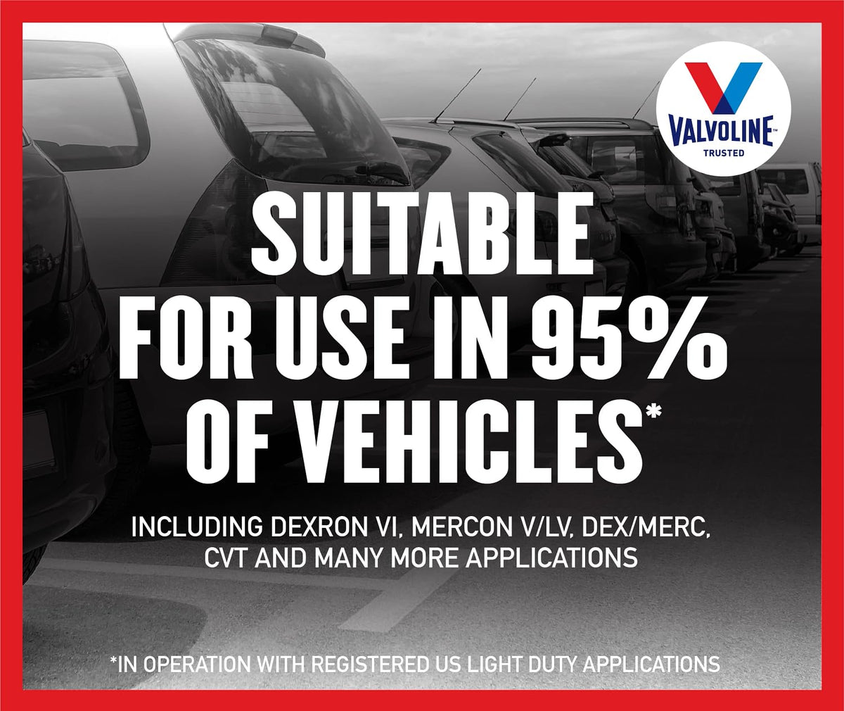 VALVOLINE VV3246 Valvoline Multi-Vehicle (ATF) Full Synthetic Automatic Transmission Fluid 1 QT, Case of 6