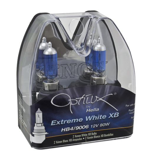 HELLA H71070367 Hella H71070367 Optilux XB Series HB1 HB4 9006 Xenon White Halogen Bulbs, 12V, 80W, 2 Pack