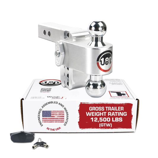 WEIGH SAFE CTB4-2 Weigh Safe Trailer Hitch Ball Mount, 4" Drop, 2" Receiver, Chrome Balls