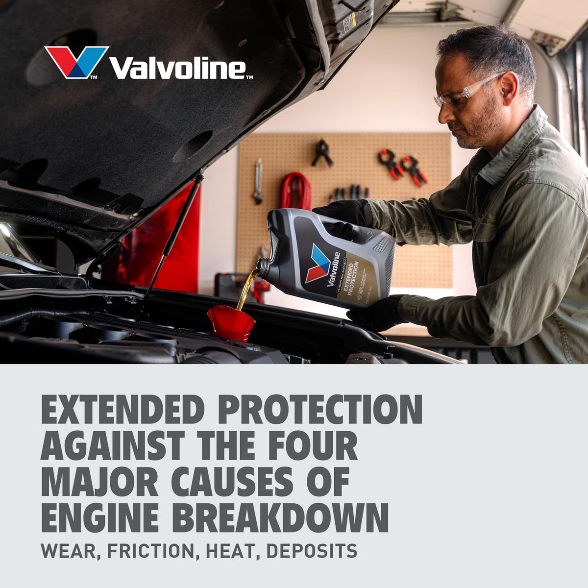 VALVOLINE 891680 Valvoline Extended Protection Full Synthetic Motor Oil SAE 5W-20 1 QT