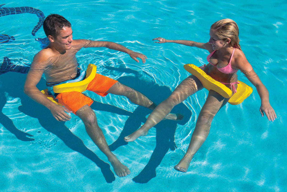 WOW SPORTS 14-2150 WOW Sports Foam Water Saddle Float - Yellow - Hands-Free Pool Seat