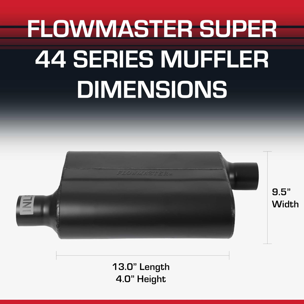FLOWMASTER 942448 Flowmaster Super 44 Series Chambered Muffler – 2.25" Offset In/Offset Out