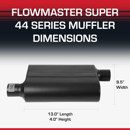 FLOWMASTER 942448 Flowmaster Super 44 Series Chambered Muffler – 2.25" Offset In/Offset Out