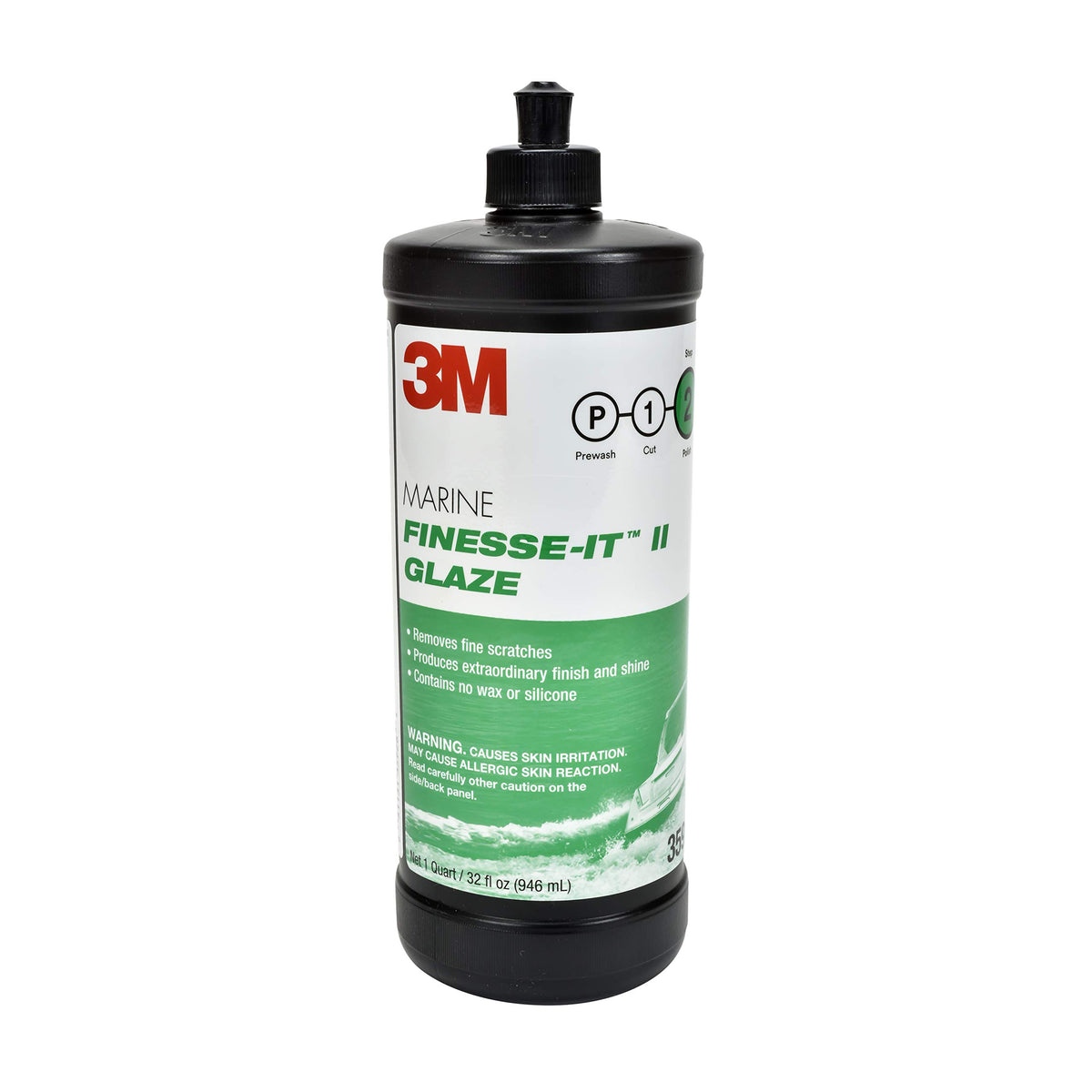 3M 30344 3M Marine Finesse-it II Glaze (35928) – for Polishing Boats and RVs – 1 Quart