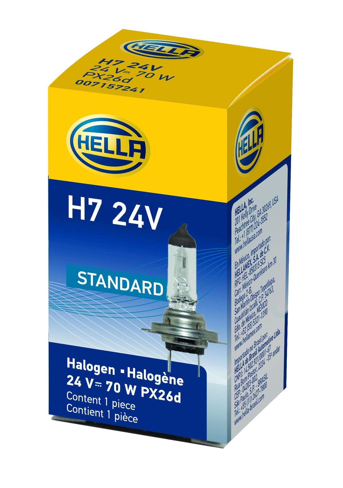 HELLA H7 24V HELLA H7 24V Standard Halogen Bulb, 70W,Standard - 70W