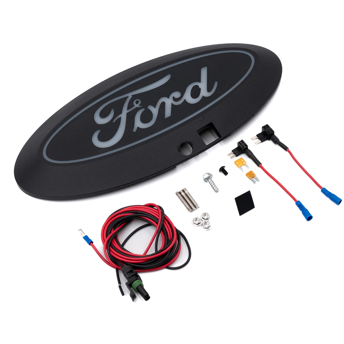 Putco 92803 Putco Luminix White Oval LED Emblem - Fits Ford F250, F350, F450, F550 2023-2027 with Camera and Spray Washer