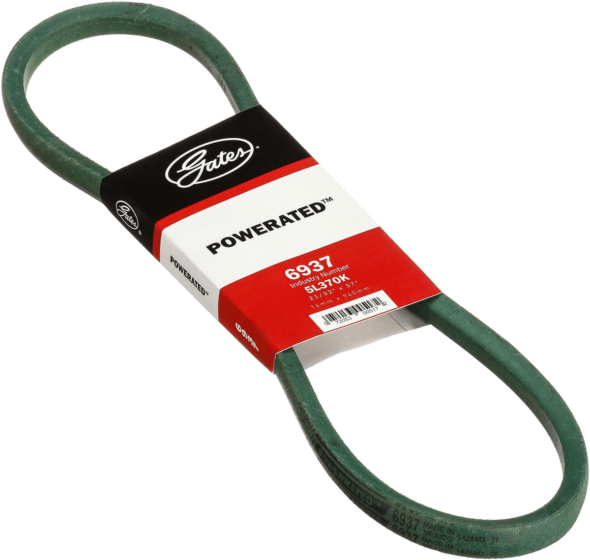 Gates 6937 PoweRated 5L 21/32" x 37" Belt
