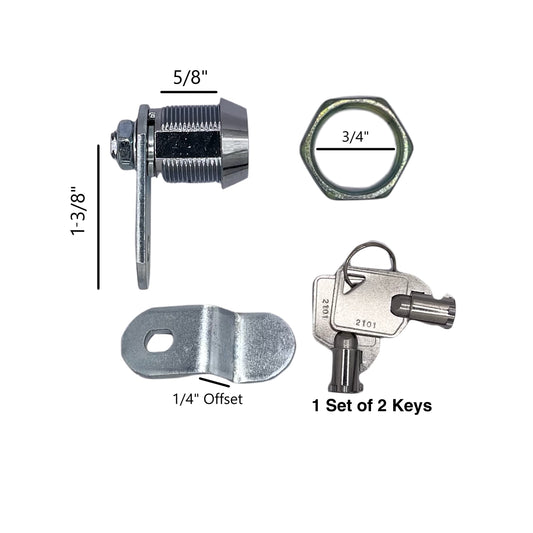 RV DESIGNER L325 RV Designer L325-5/8" Keyed Ace Compartment Hatch Lock, 4 Pack