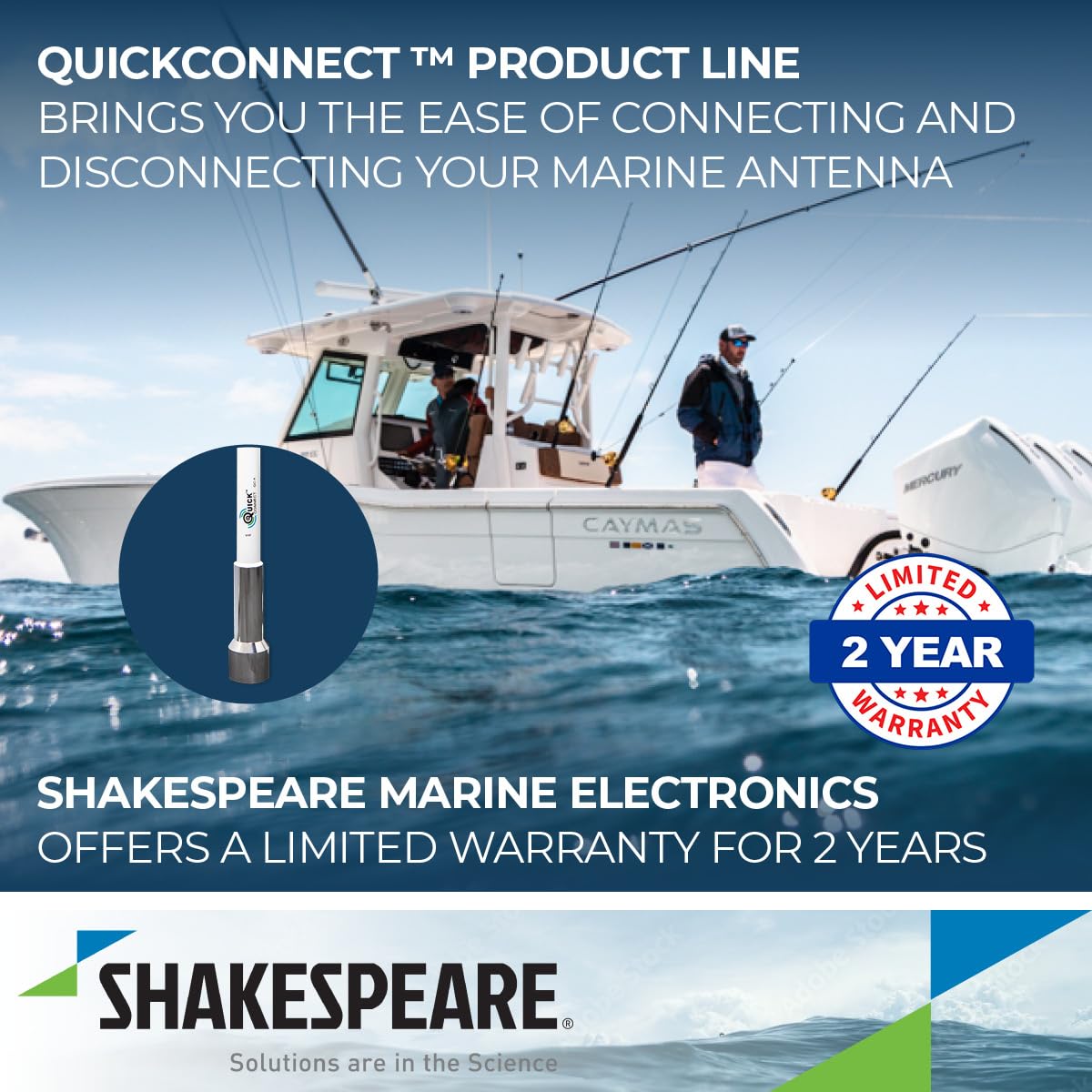SHAKESPEARE QC-4 Shakespeare QC-4 4' 3DB QUICKCONNECT VHF W/ CHRO