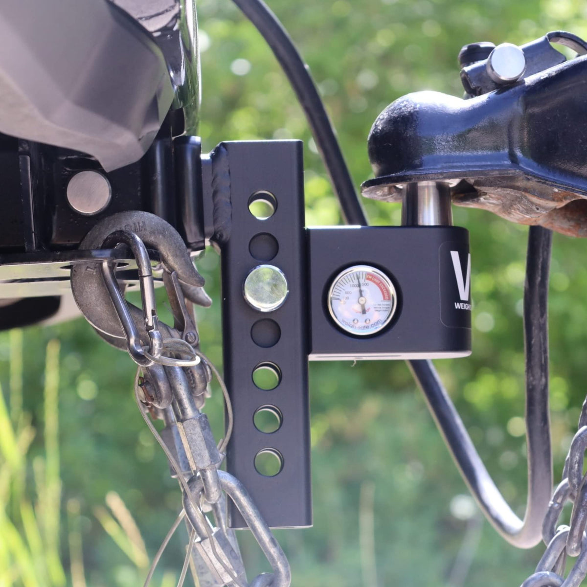 WEIGH SAFE AWS6-2 Weigh Safe Aero Hitch - Adjustable Trailer Hitch Ball Mount - 6" Drop Hitch for 2" Receiver - Premium Heavy Duty Steel Trailer Tow Hitch w/Built in Weight Scale for Anti Sway, 12,500 lbs GTW