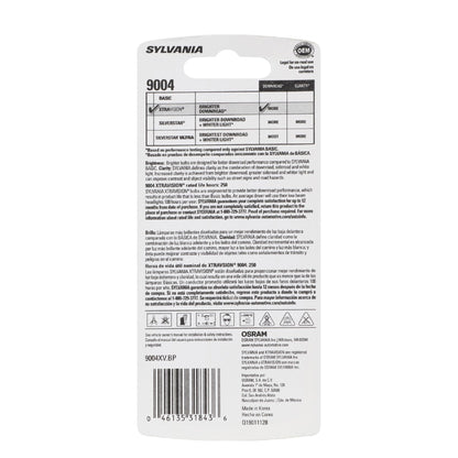 SYLVANIA 9004XV.BP SYLVANIA 9004 XtraVision Halogen Headlight Bulb, High or Low Beam, 1 Bulb