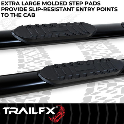 TRAILFX 2940413053 TrailFX 2940413053 Black 4" Oval Tube Side Step