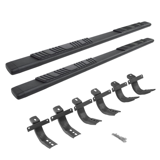 GO RHINO 685412971T RealTruck 5" OE Xtreme Low Profile Sidesteps & Brackets | Galvanized Steel, Textured Black | 685412971T | Fits 2021-2026 Ford Bronco 2-Door (Excludes Bronco Sport)