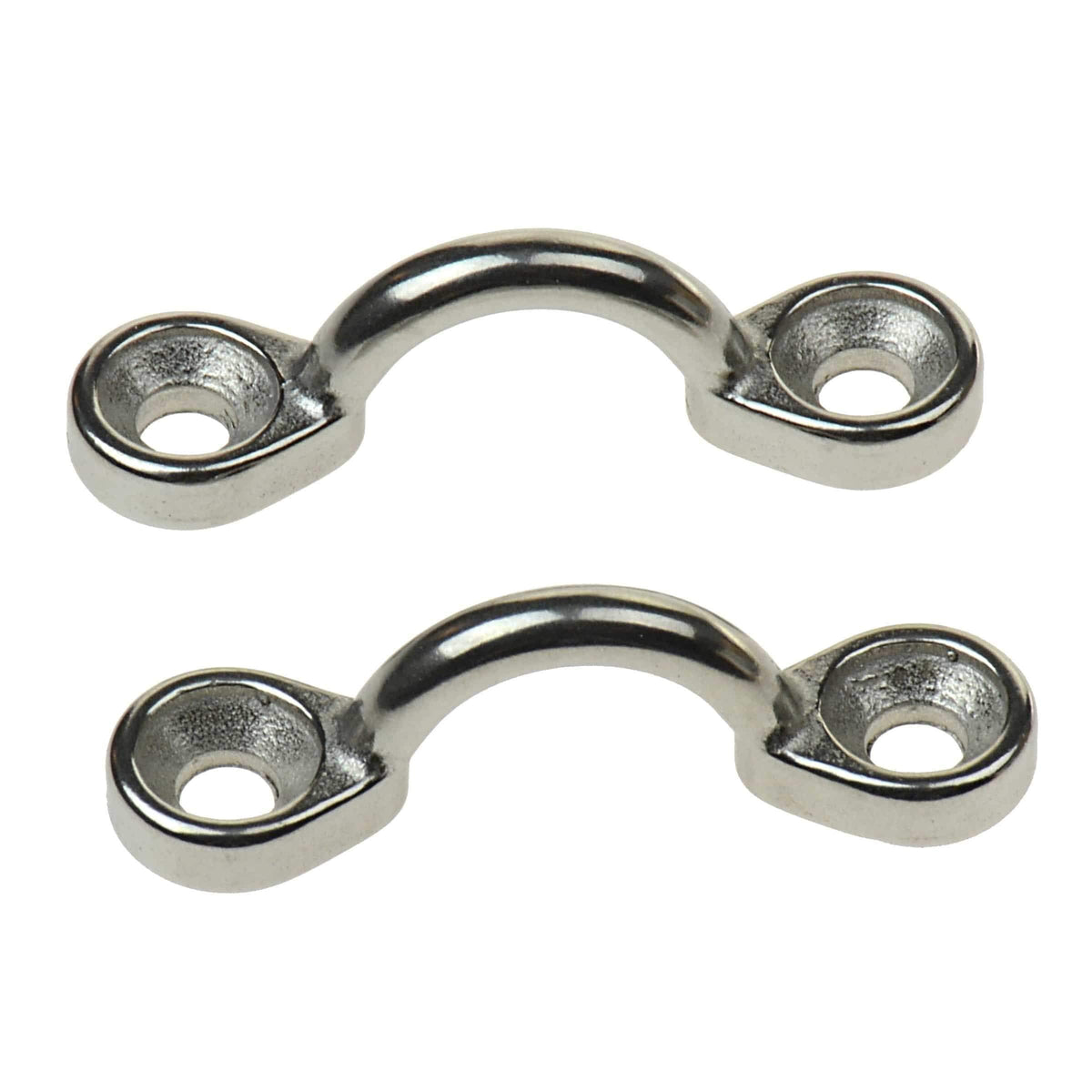 T-H MARINE BE-HA-54110-DP T-H Marine Stainless Steel Eye Straps - Boat and Kayak Tie Down Pad Eye Kit - 2 Pieces