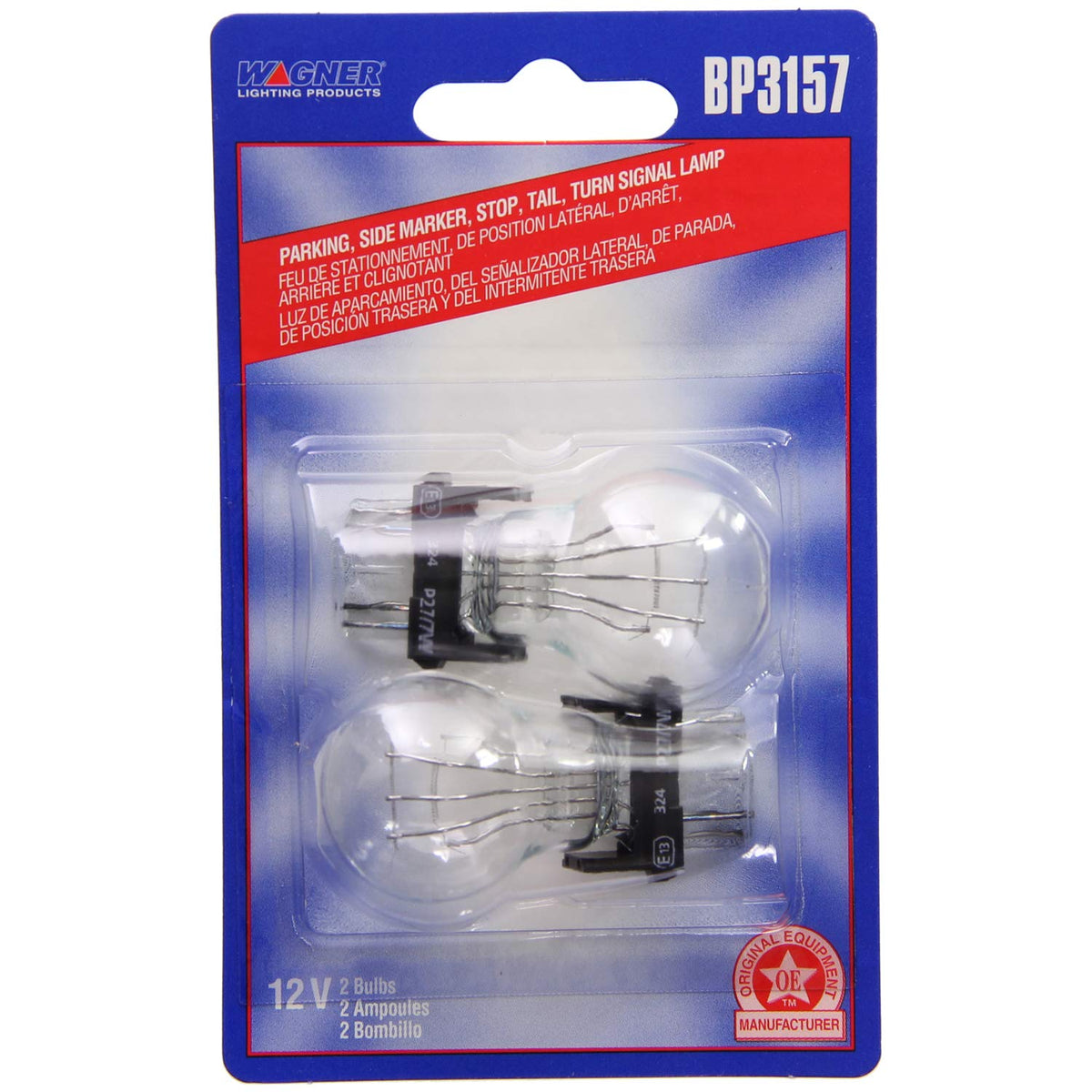 WAGNER BP3157 Wagner Lighting BP3157 Standard Multi-Purpose Light Bulb Card of 2