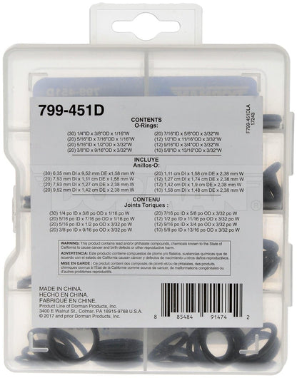 Dorman 799-451D Pro Pack Standard O-Rings, 144 Pieces