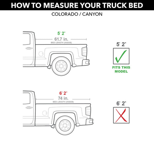 RealTruck 90455 RealTruck Retrax PowertraxPRO MX Retractable Truck Bed Tonneau Cover – 90455 – Fits 2023 - 2025 Chevy/GMC Colorado/Canyon 5' Bed (58.9")