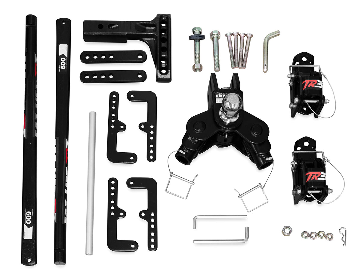CAMCO 48901 Camco Eaz-Lift TR3 600lb Weight Distribution Hitch Kit - Features 800lb Max Tongue Weight Rating, Pre-Installed 2-5/16-inch Hitch Ball, and Adjustable Sway Control - (48901)