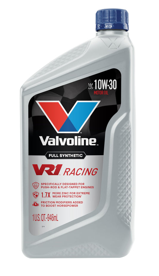 VALVOLINE 679083 Valvoline VR1 Racing Synthetic SAE 10W-30 Motor Oil 1 QT, Case of 6