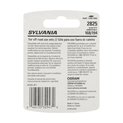 SYLVANIA 2825SL.BP2 SYLVANIA 2825 T10 W5W LED Mini Bulb, White, Interior Lighting, 2-Pack