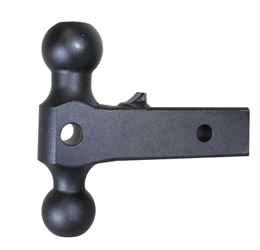 GEN-Y HITCH GH-051 GEN-Y Hitch Dual Ball Mount for Standard 2" Receiver, 12" Shank Length, 2-5/16" & 2" Ball Sizes with Pintle Saddle, 16,000 LBS Towing Capacity, 2,000 LB Tongue Weight